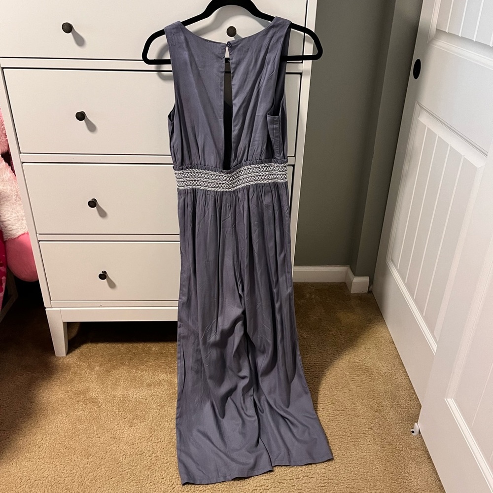 Gray Blue Romper